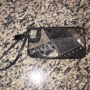 Coach black wristlet